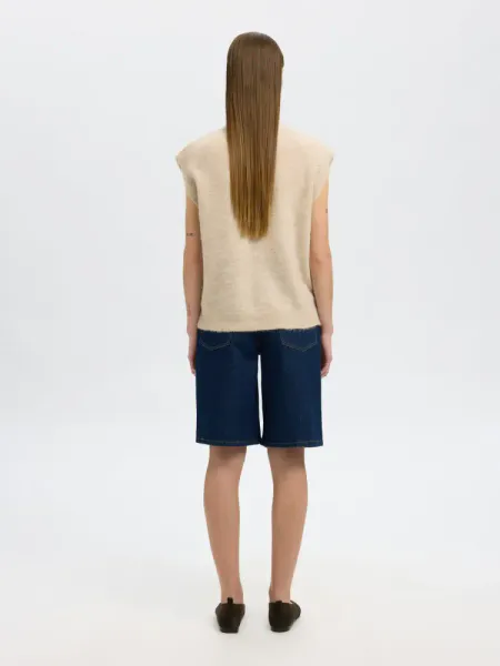 Hovedbilde Selected Femme Lulu Knit Vest Birch Melange 