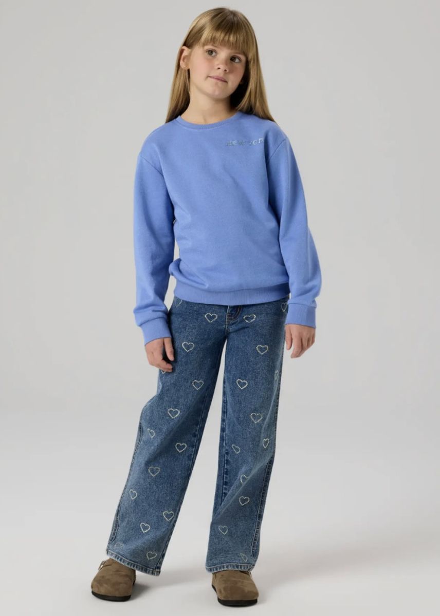 Name It Rose Wide Rhinestone Jeans