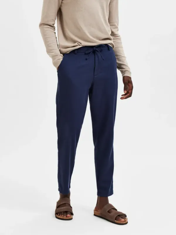 Selected Homme Brody Linen Pant Dark Sapphire