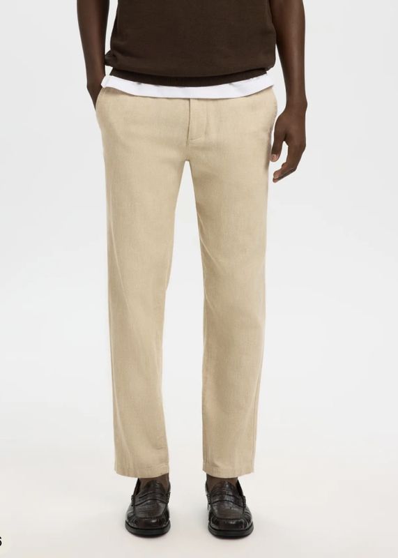 Selected Homme Brody Linen Incens mixed Oatmel