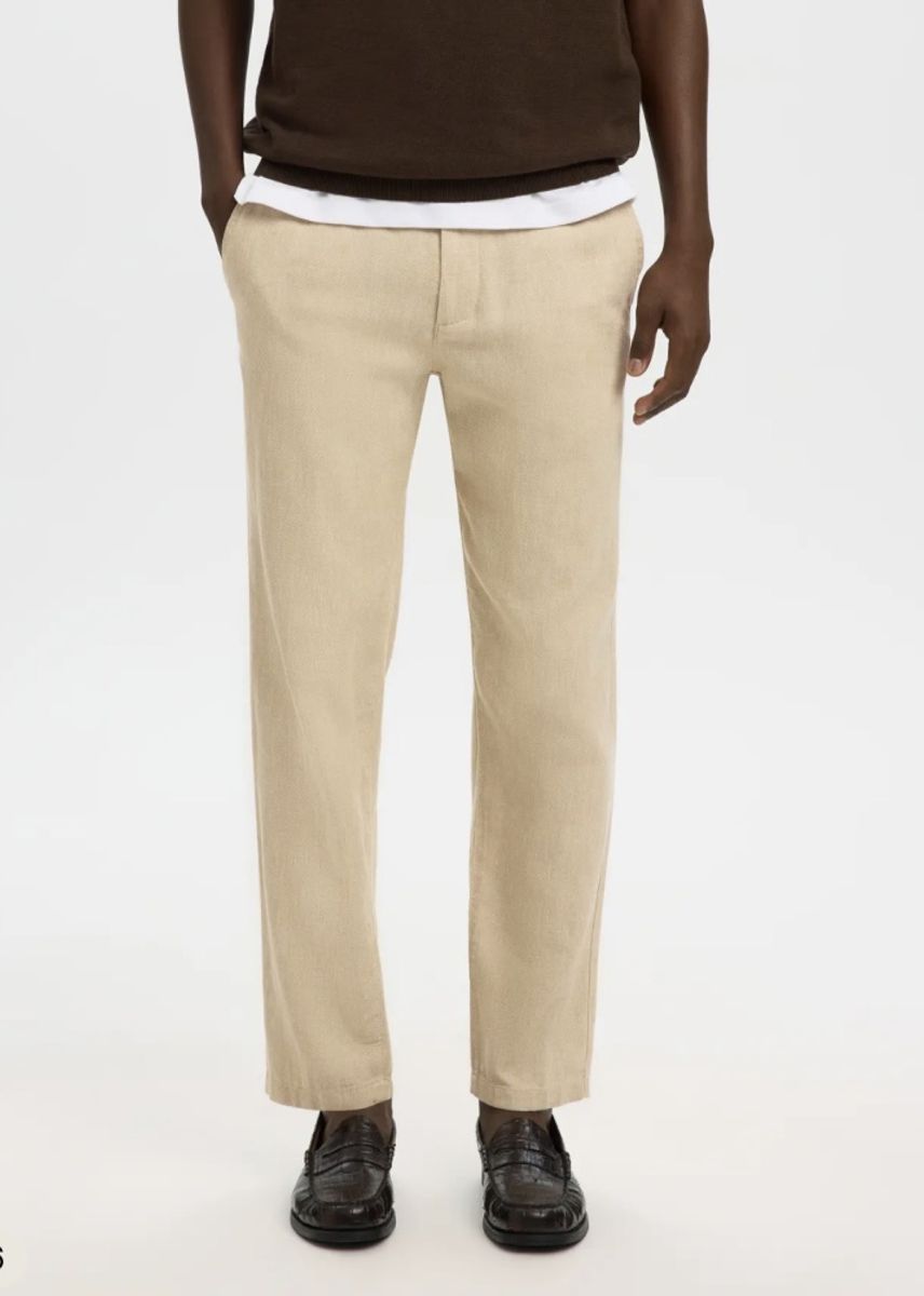 Selected Homme Brody Linen Incens mixed Oatmel