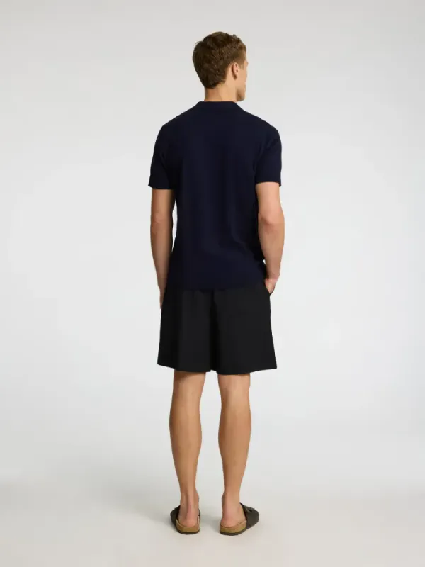 Selected Homme Berg Knit Polo Navy Blazer/Melange