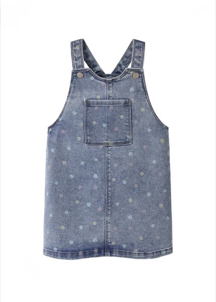 Hovedbilde Name It  Rosa Short BIBI Skirt Medium Blue Denim Flower 