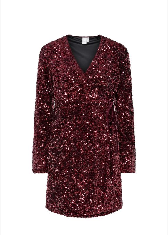 YAS  Elle Wrap Dress Port Royale 
