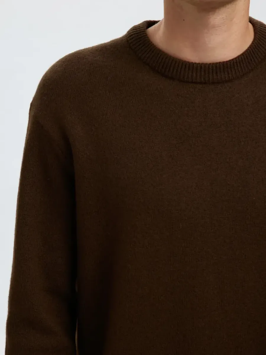 Selected Homme Arne Knit Wool Crew Neck Demitasse