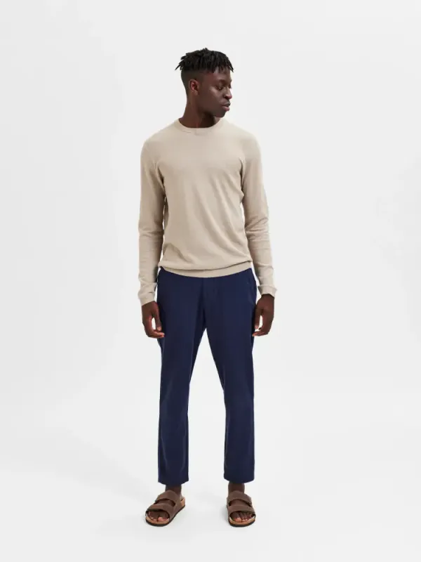Selected Homme Brody Linen Pant Dark Sapphire