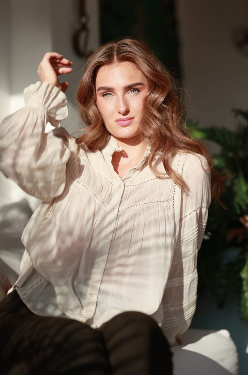 Nectar Moonlace Blouse - Vanilla Mist