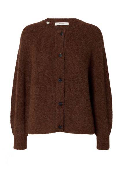 Hovedbilde Selected Femme Lulu Short Cardigan Cherry Mahogany Melange