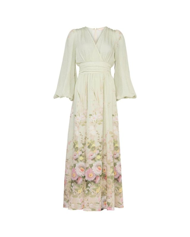 byTiMo Viscose V-Neck Dress Growing Garden