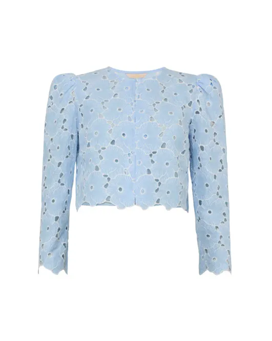 Hovedbilde byTiMo Broderie Anglaise Jacket Light Blue