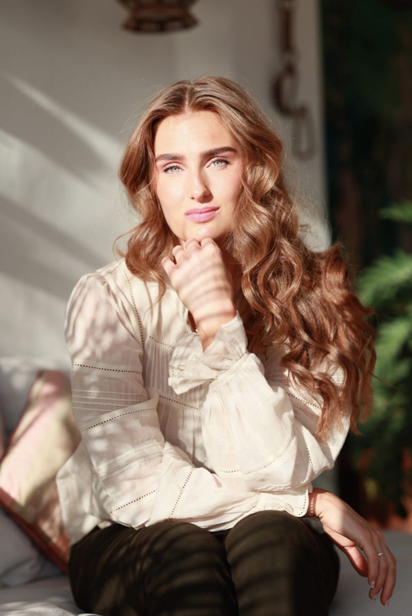 Nectar Moonlace Blouse - Vanilla Mist