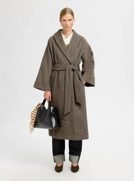 Hovedbilde Selected Femme Ida 7/8 Sleeve Wool Blend Coat Birch ...