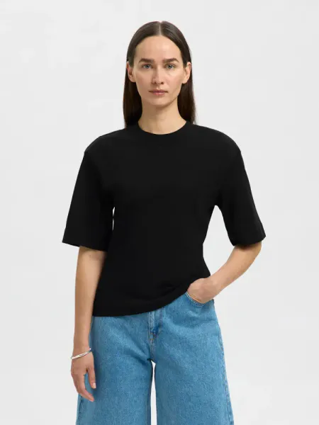 Hovedbilde Selected Femme Mesa Tee Black