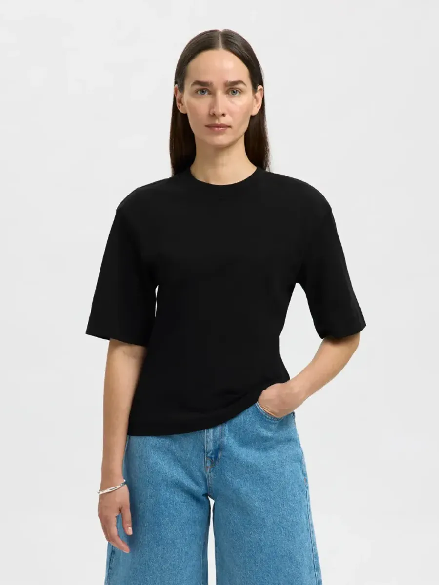 Selected Femme Mesa Tee Black