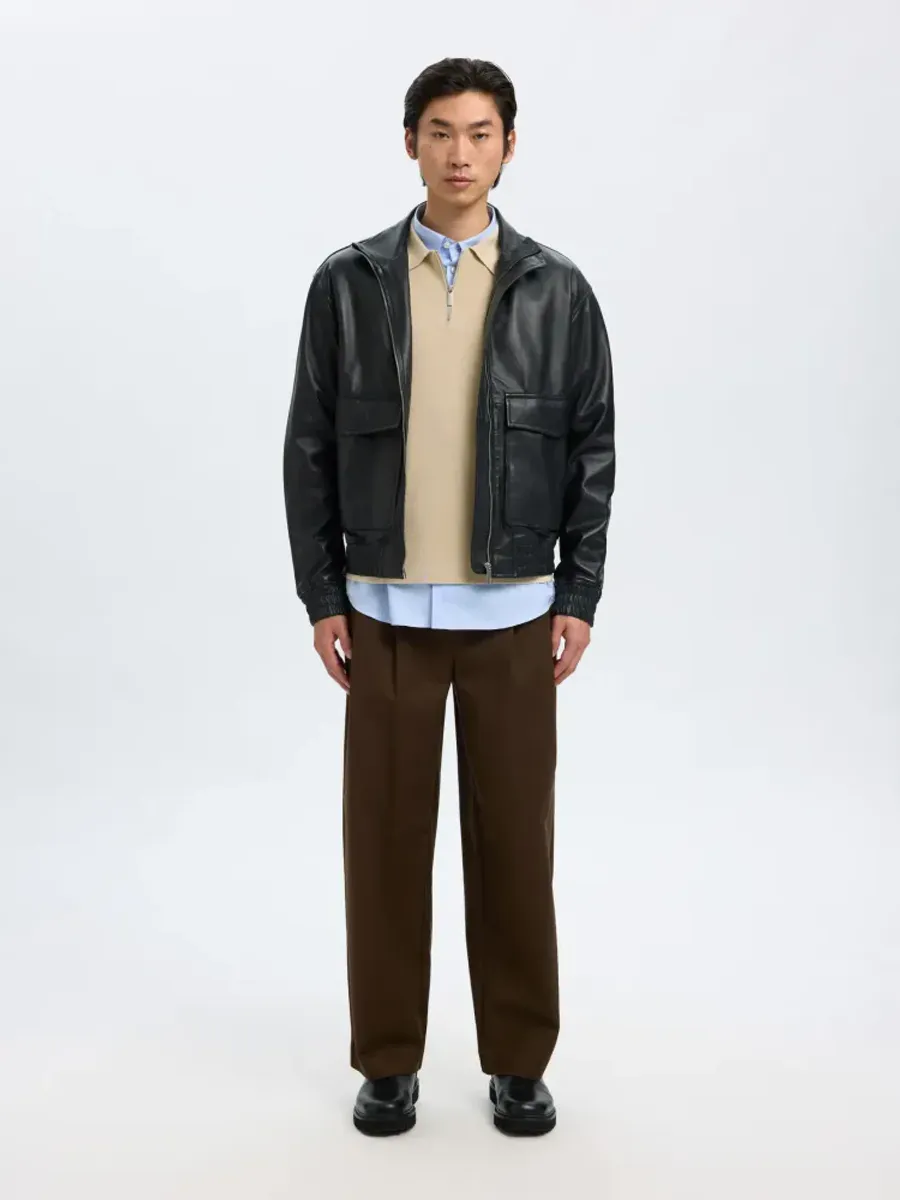 Selected Homme Teller Relaxed Half Zip Polo
