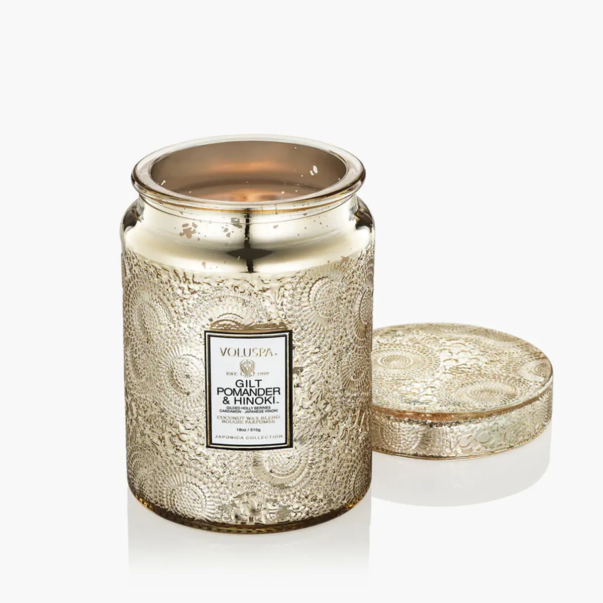 Voluspa DuftlysGilt Pomander & Hinoki Large Candle 100T