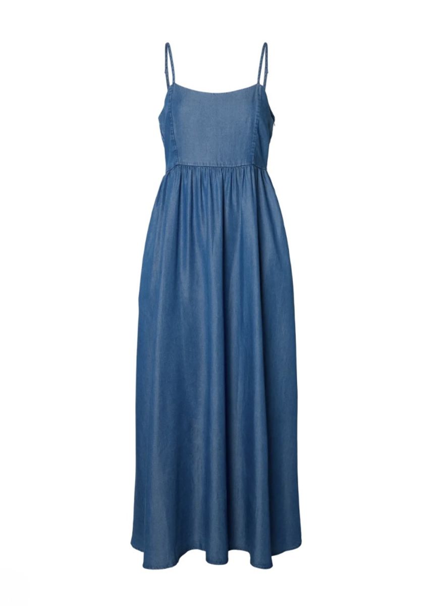 Selected Woman Janna Ankle Dress Medium Blue Denim 