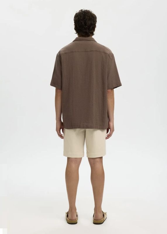 Selected Homme Rex Carl Shirt Chocolate Chip 