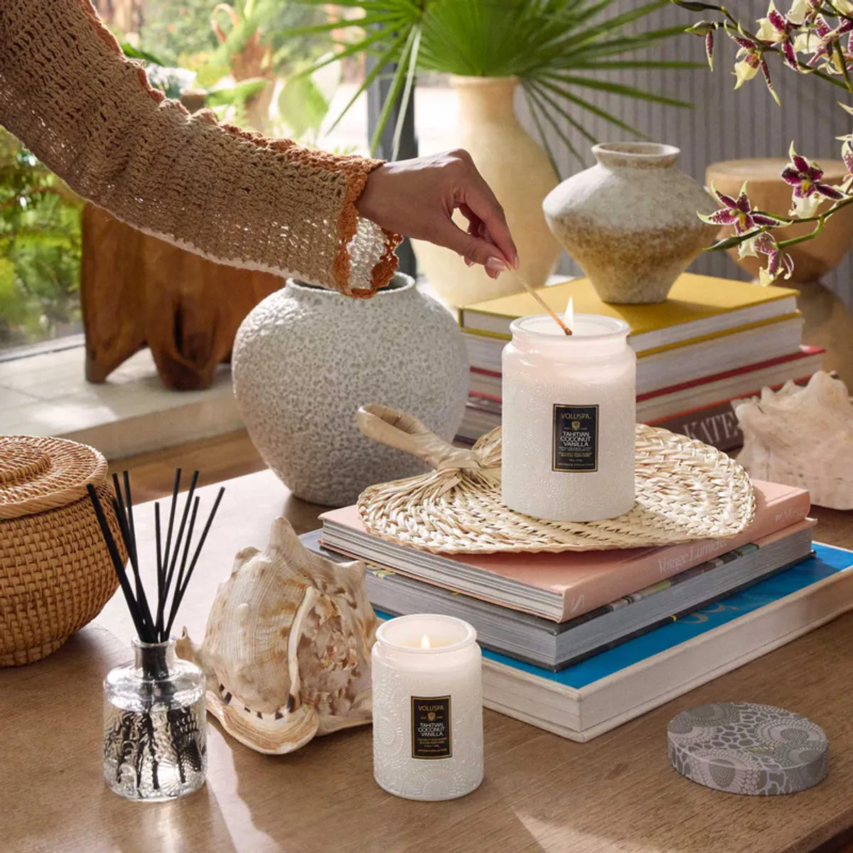 Voluspa Duftpinner Tahitian Coconut Vanilla Reed Diffuser ( 2-4 mnd)