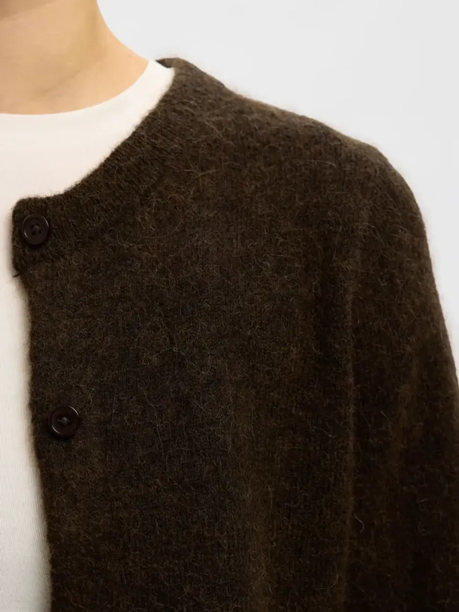 Selected Femme Lulu New Knit Cardigan Delicioso Melange