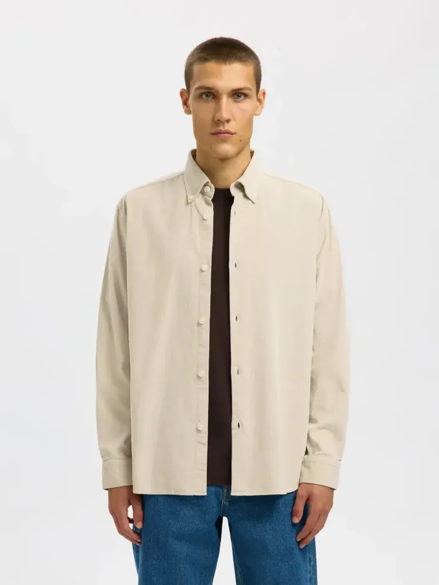 Selected Homme Danni Cord Shirt Moonstruck