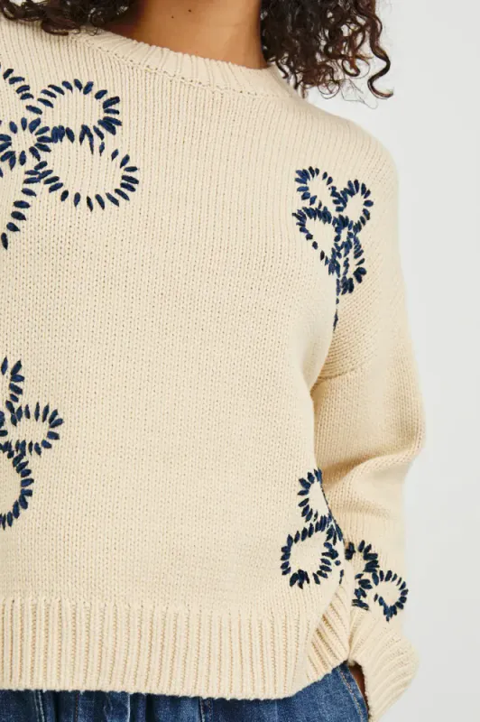 Rails Zoey Ivory Navy Sweater
