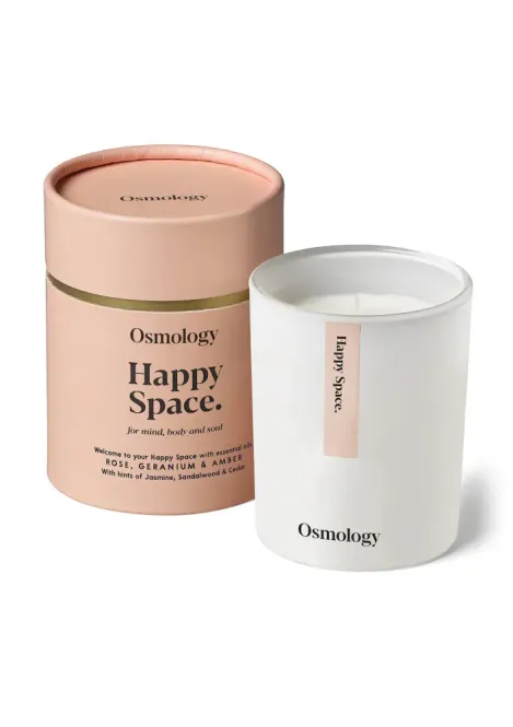 Hovedbilde Aery Happy Space Duftlys Rose Geranium & Amber 200g 45 t 