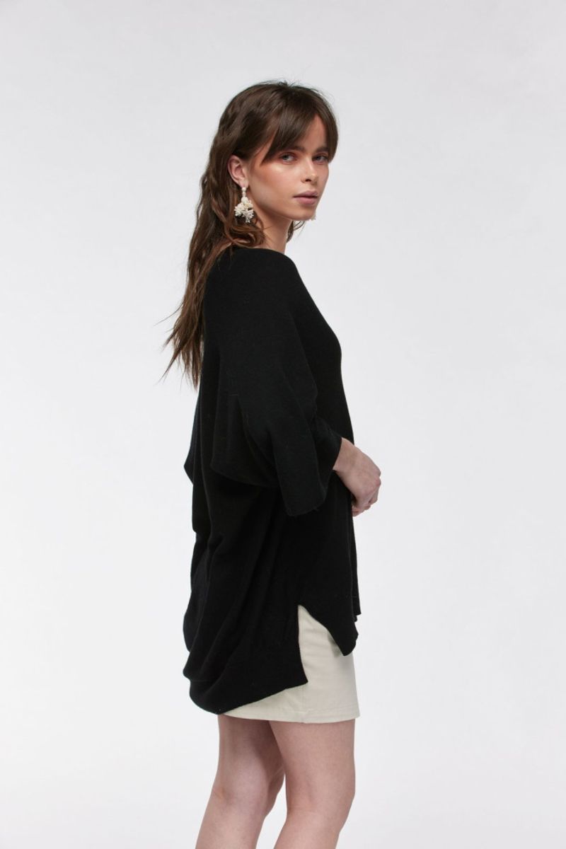  Woodling  Oda Poncho Svart 