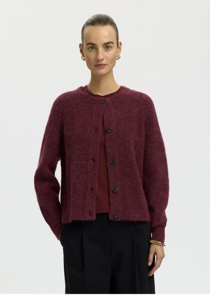 Hovedbilde Selected Femme Lulu Cardigan Tawny Port Melange