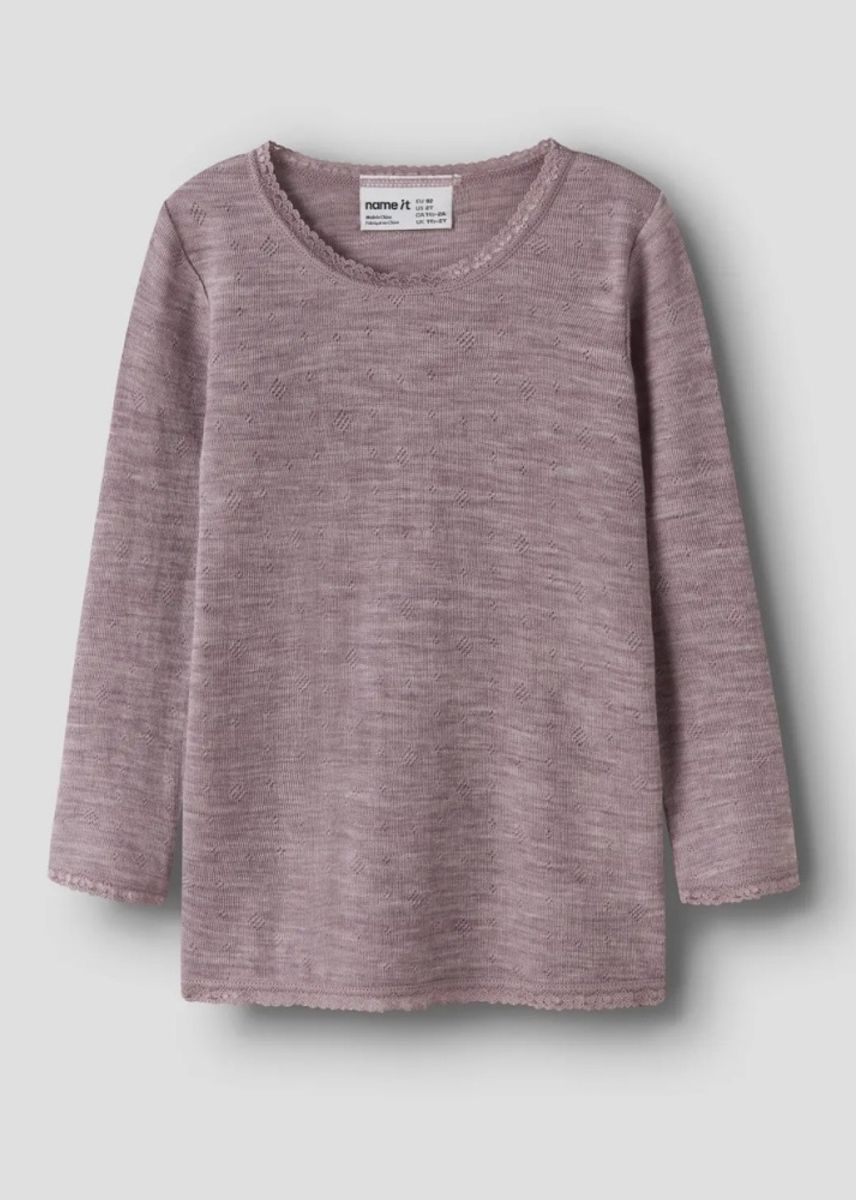 Name It Wang Wool Genser 100% merinoull Toadstool