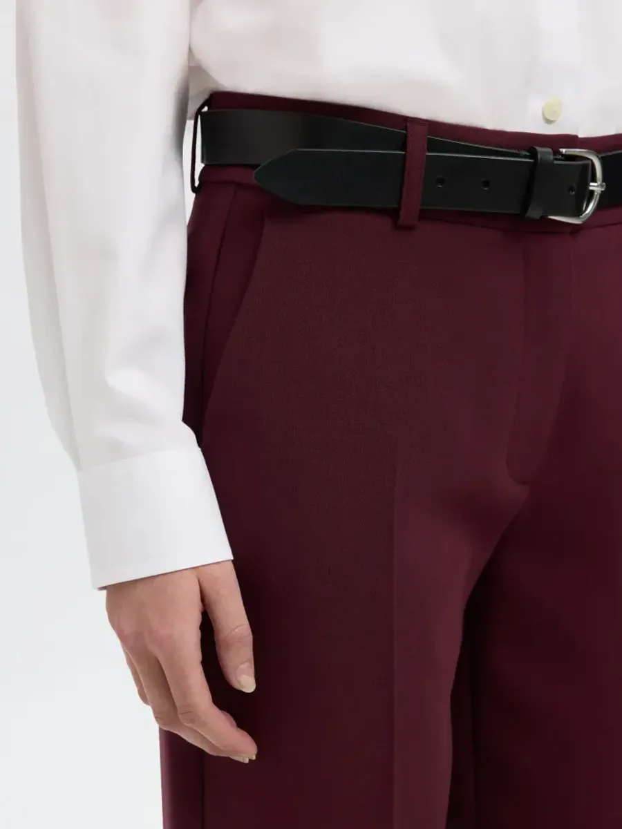 Selected Femme Rita Ria Cropped Pant Fig Melange