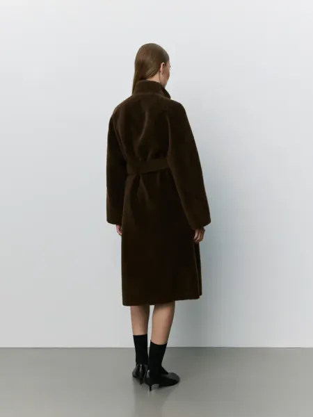 Hovedbilde Sofie Schnoor Margit Wool Fur Coat Dark Brown
