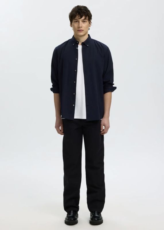 Selected Homme Cole Jay Melange Shirt Sky Captain Melange