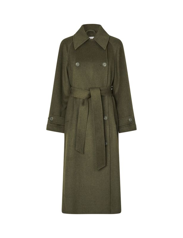 MbyM Odonna Coat Dusty Olive Melang Kåpe