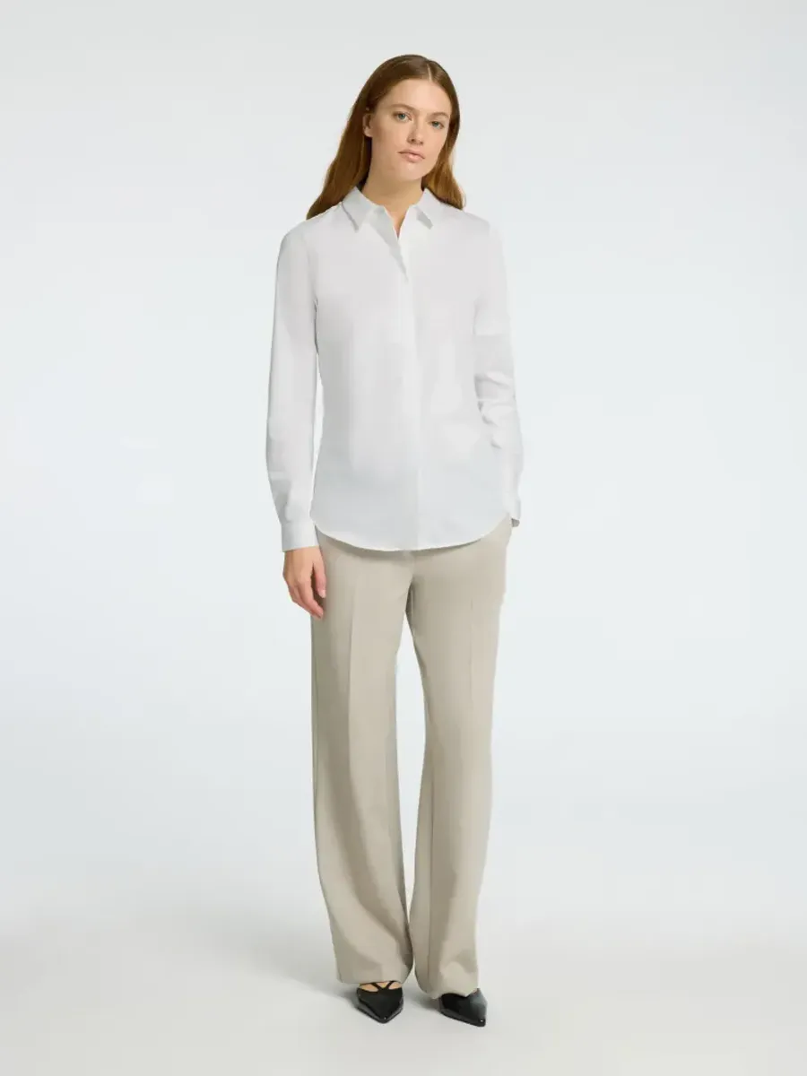 Selected Femme Fromie Fitted Shirt Brighte White