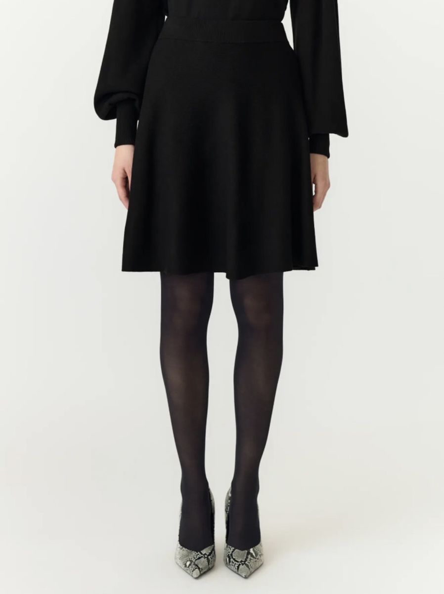 YAS Fonny Knit Skirt Black