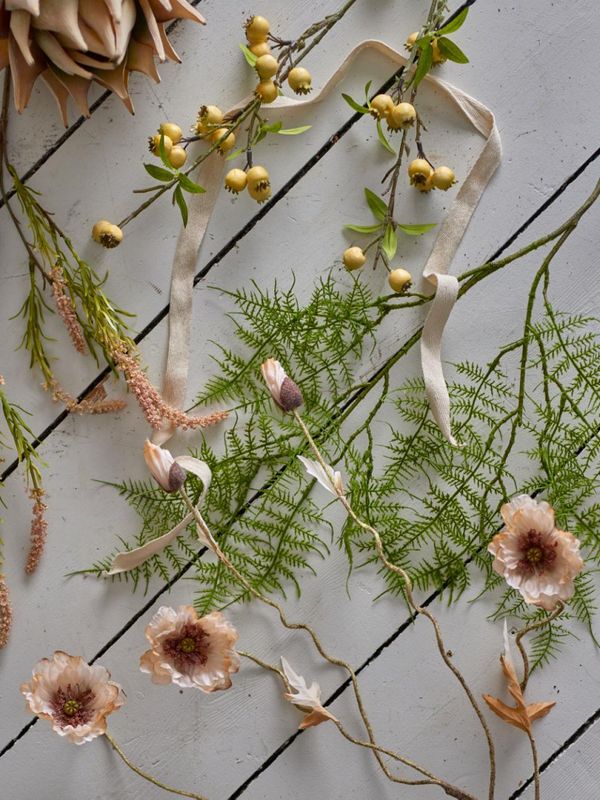 Bloomingville Poppy Stilk Natur Kunstige blomster