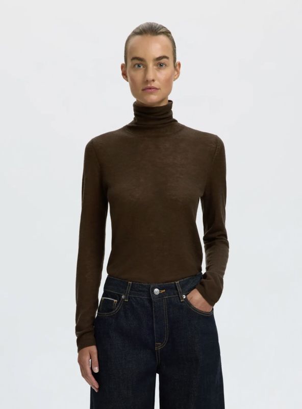 Selected Femme Vendy Wool Knitrollneck Delicioso