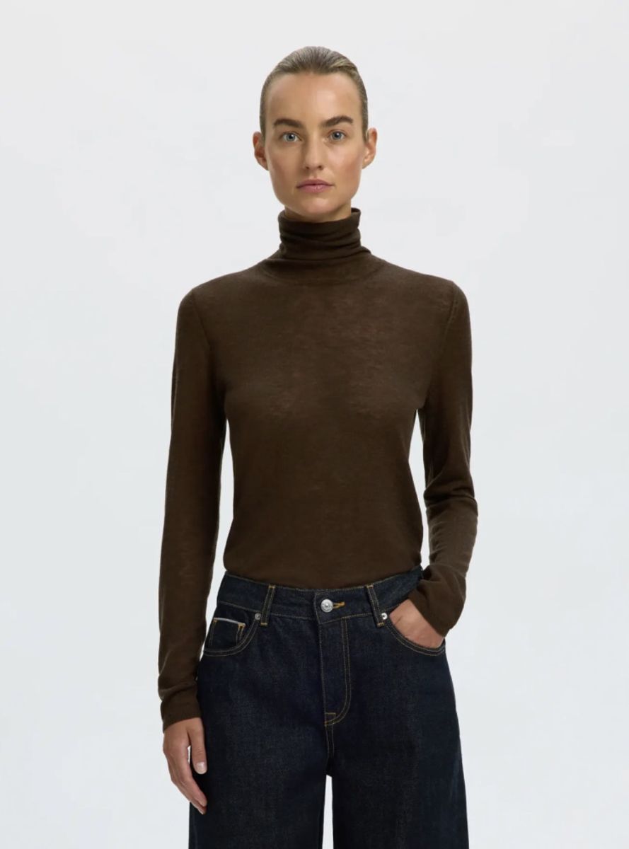 Selected Femme Wendy Wool Knitrollneck Delicioso