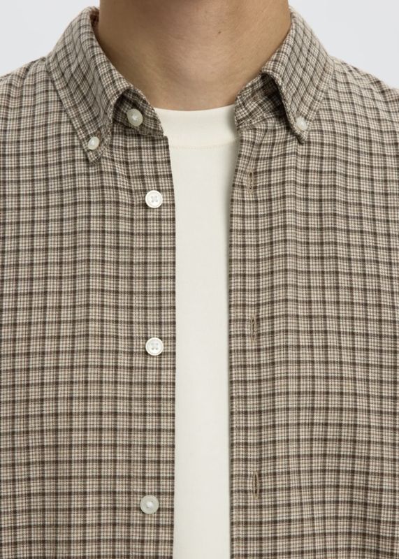 Selected Homme Cole Jay Melange Shirt Chocolate Chip Multi 