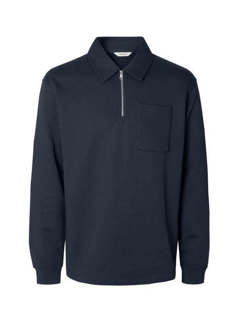 Hovedbilde Selected Homme Scott LS HALF ZIP SWEAT Navy Blazer 