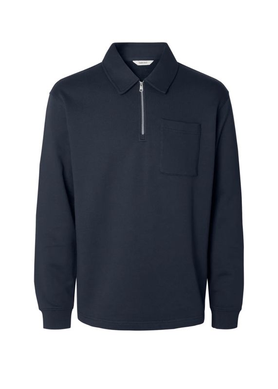 Selected Homme Scott LS HALF ZIP SWEAT Navy Blazer 