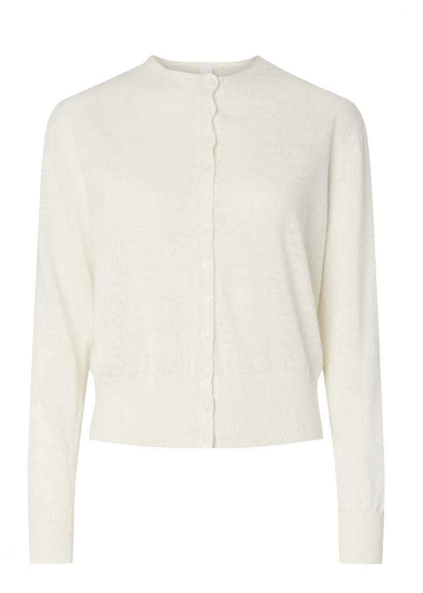 YAS Linnea Knit Linen Cardigan Pristine