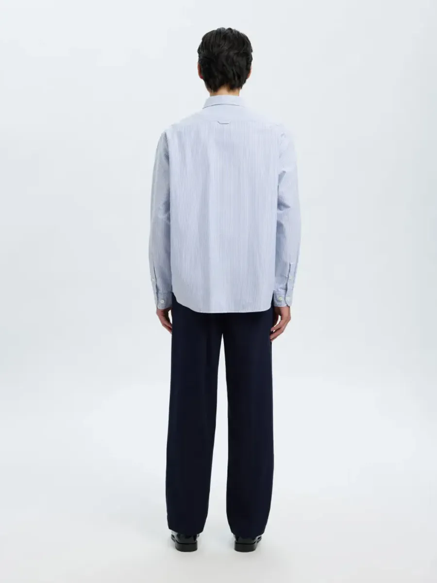 Selected Homme Jim Stripe Shirt White Blue