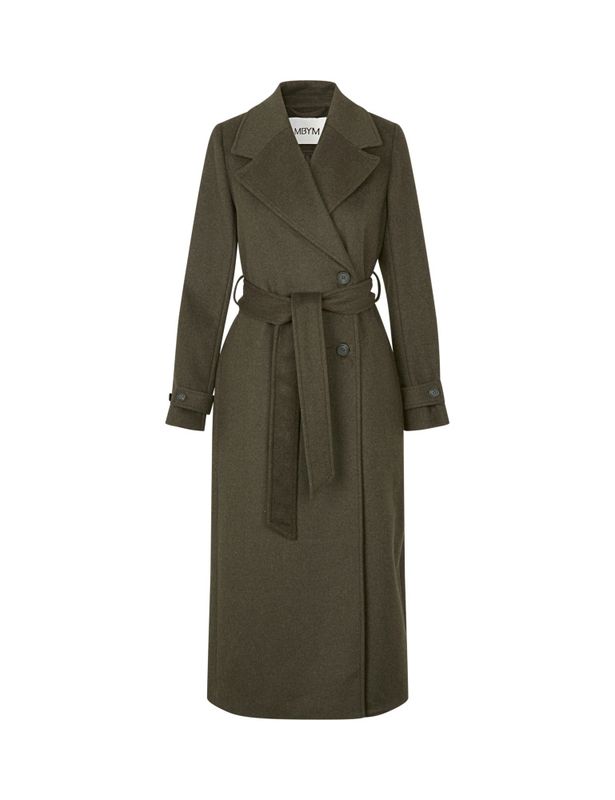 MbyM Odonna Coat Dusty Olive Melang Kåpe