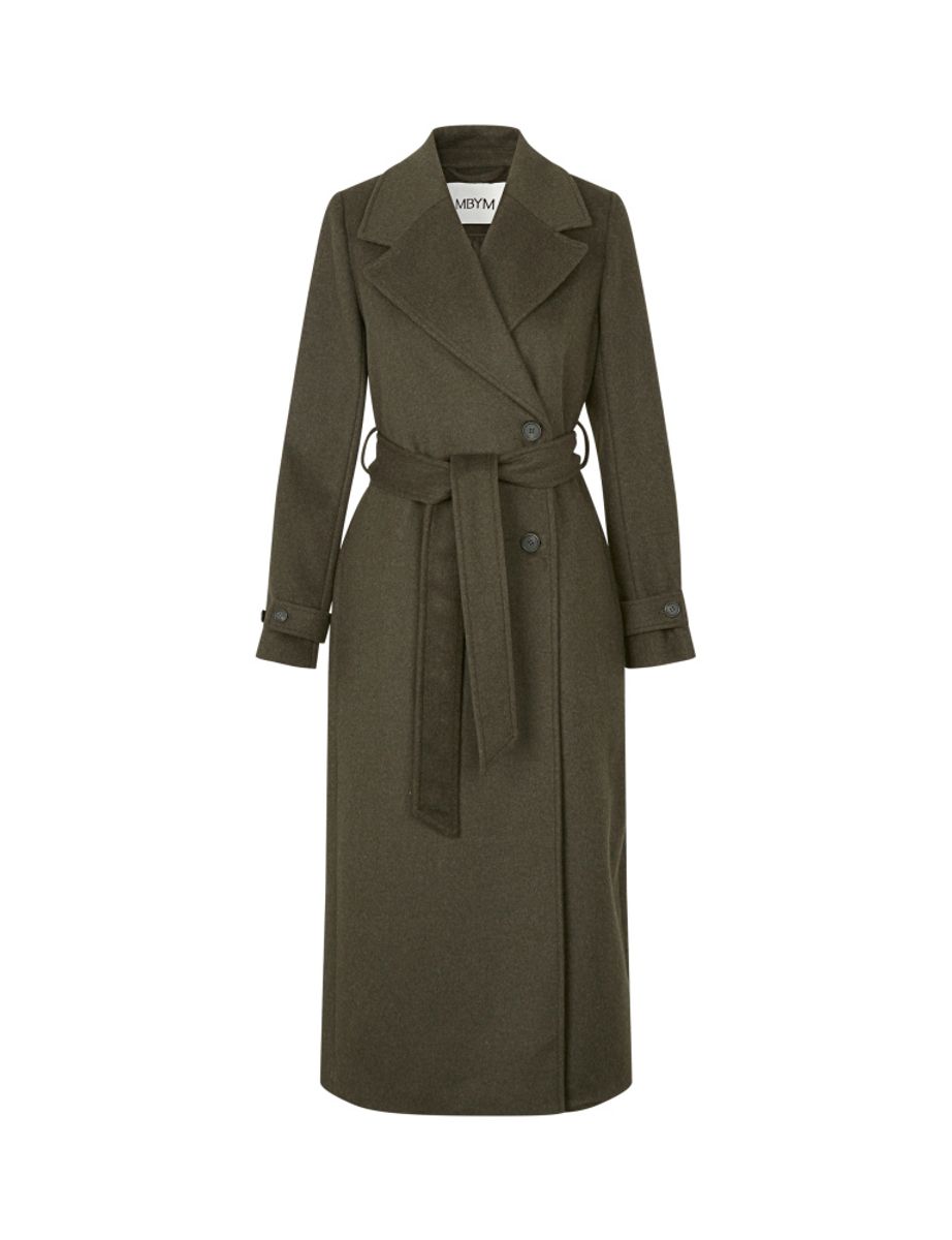 MbyM Odonna Coat Dusty Olive Melang Kåpe