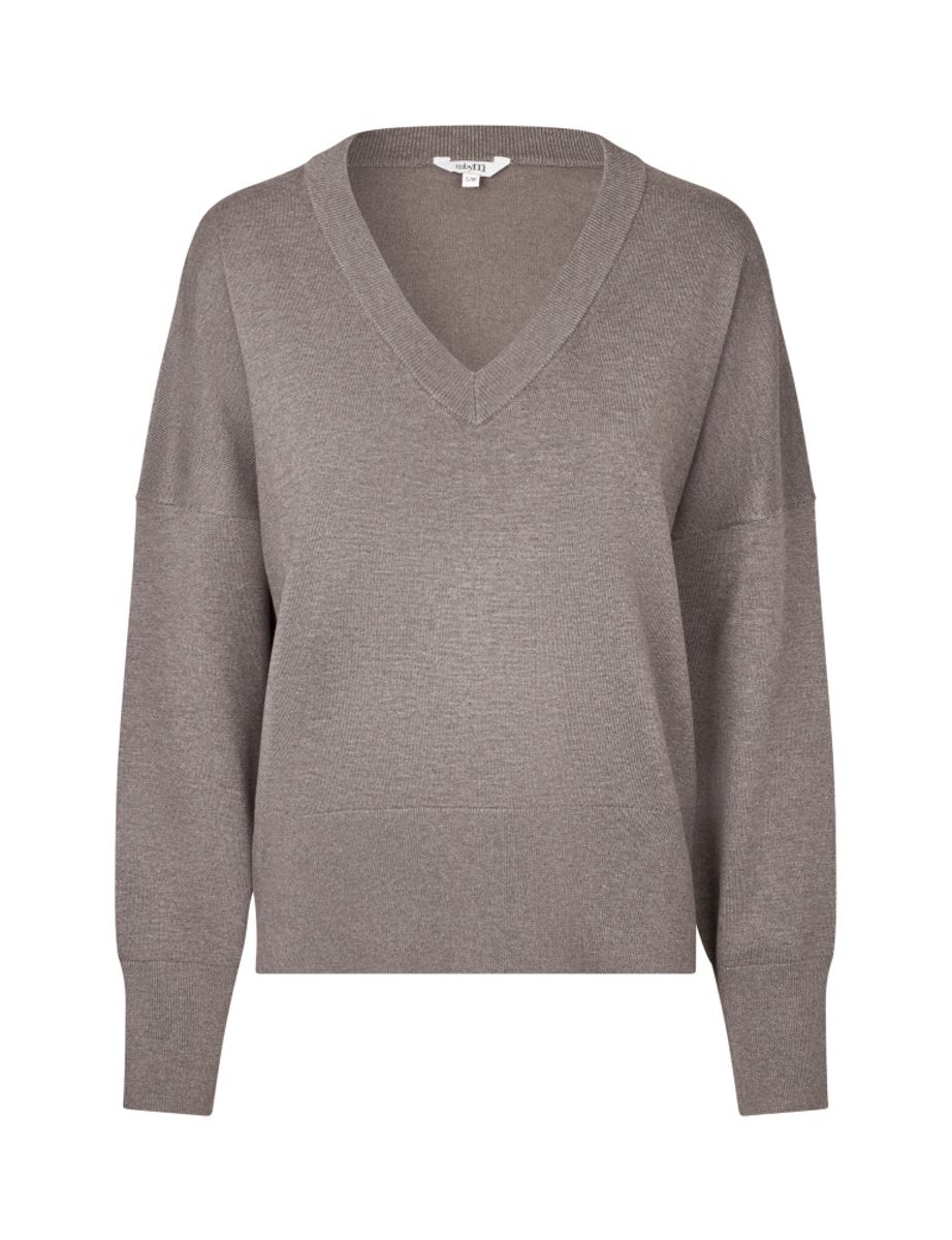 MbyM Gillian V-Knit Pullover Falcon Melange 