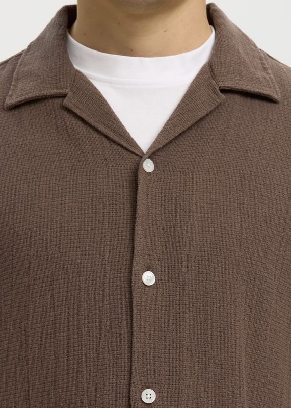 Selected Homme Rex Carl Shirt Chocolate Chip 