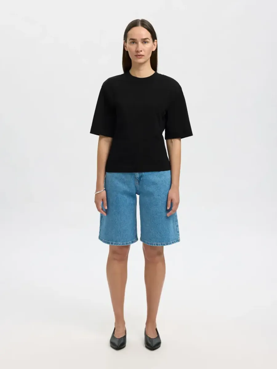 Selected Femme Mesa Tee Black