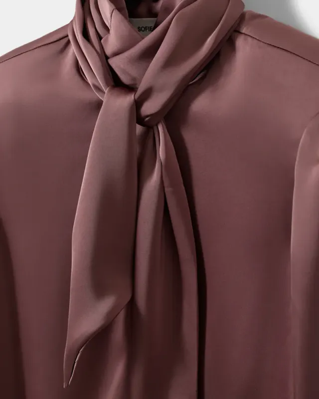 Sofie Schnoor Satin Shirt Dark Plum